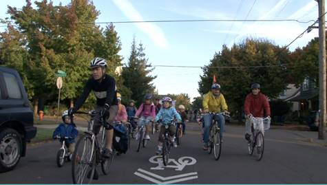 Image result for bicycle boulevard street crossing