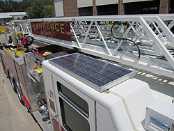 Fire truck solar panel